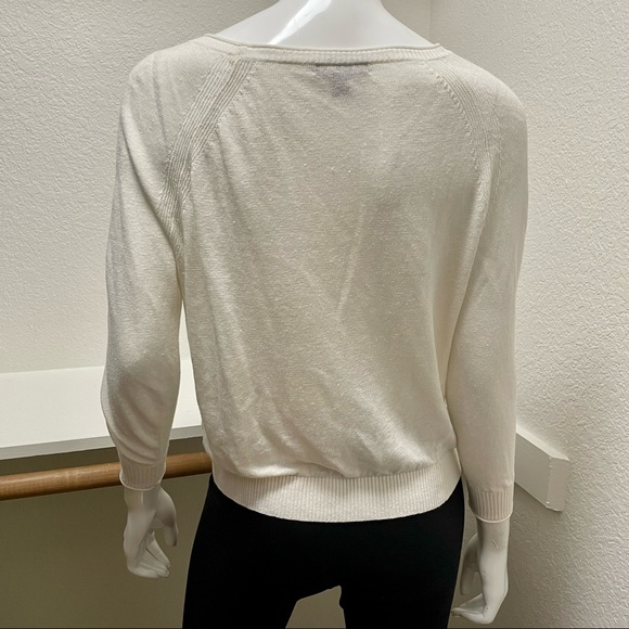 J.Crew lightweight linen blend palm sweater Sz XS - Picture 4 of 6